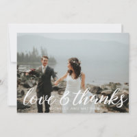 Monograma romántico ⎢ Boda Gracias Tarjeta