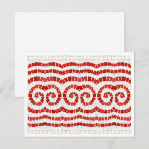 Festiva MOSAICO IÓNICO ROJO 4.25x5.5 Tarjeta Plana