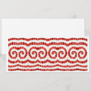 Festiva MOSAICO IÓNICO ROJO 4x9.25 Tarjeta Plana