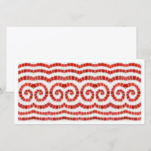 Festiva MOSAICO IÓNICO ROJO Tarjeta plana 8x4