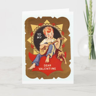 Festiva Muchacho de la tarjeta del día de San Valentín del