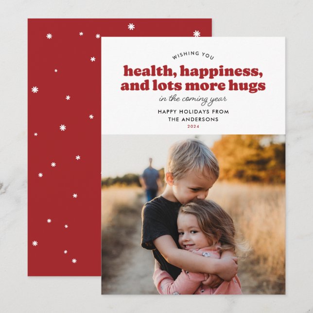 Festiva Muchas más abrazos de la tarjeta de vacaciones (ro (Anverso / Reverso)