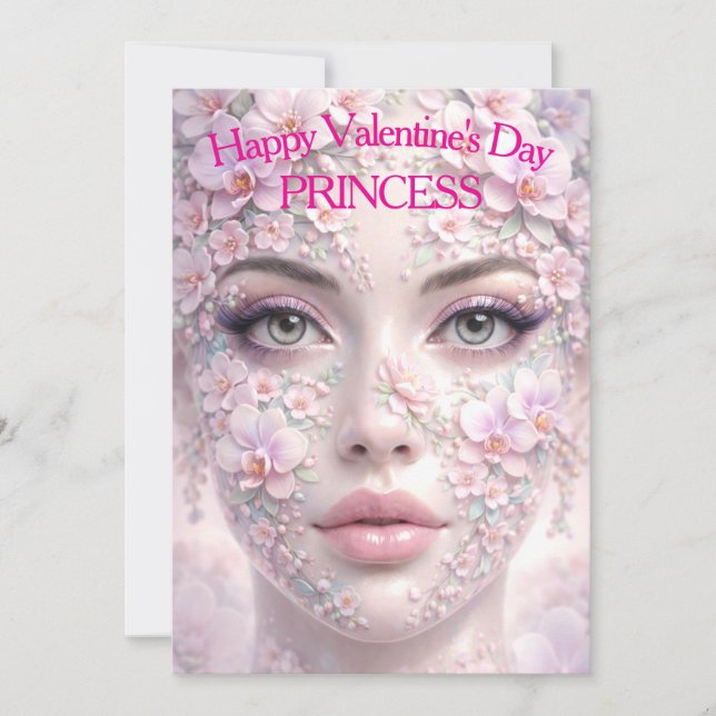 Festiva Musa de la Serenidad Floral, Tarjeta del Día de Sa (Anverso)