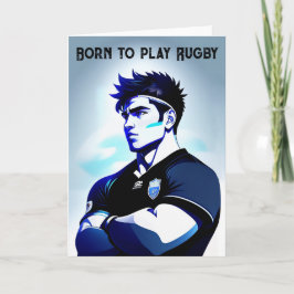 Festiva "Nacido para jugar al rugby" - Tarjeta de saludo d