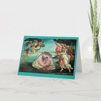 Festiva Nacimiento de una tarjeta de erizo
