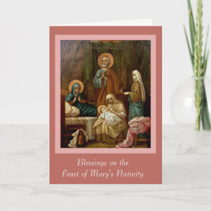 Festiva Natividad de St Anne Joaquín de la tarjeta del