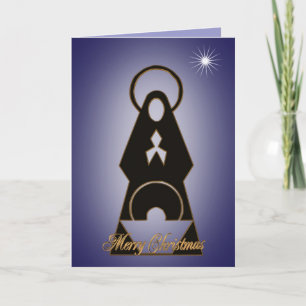 Festiva Natividad Navidades tarjeta Diseño moderno azul