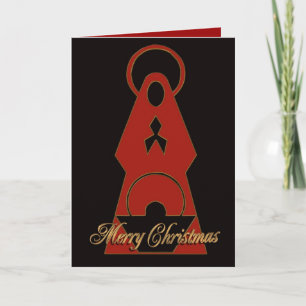 Festiva Natividad Navidades tarjeta Diseño moderno negro r