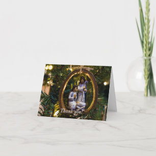 Festiva Natividad Ornamento Tarjeta de agradecimiento