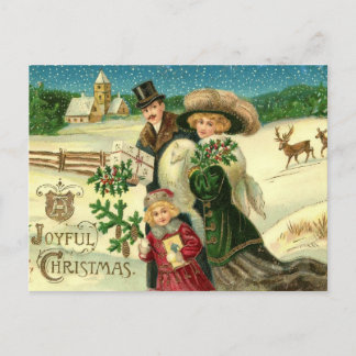 Festiva Navidades alegres añaden postal navideña