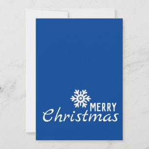 Festiva Navidades azules tarjeta Snowflake blanco