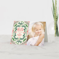 Navidades bendiciendo tarjeta de felicitación de f