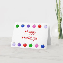 Festiva Navidades Bolas tarjeta de felicitación Felices Fi