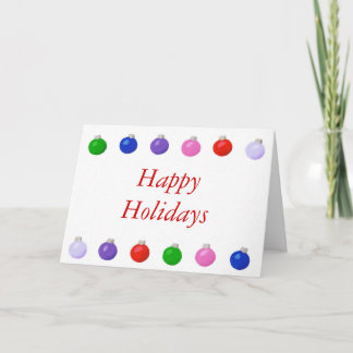 Festiva Navidades Bolas tarjeta de felicitación Felices Fi