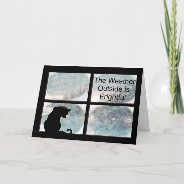 Festiva Navidades cantan gato con tarjeta de vacaciones de (Anverso)