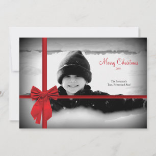 Festiva Navidades ceden tarjeta de foto de vacaciones