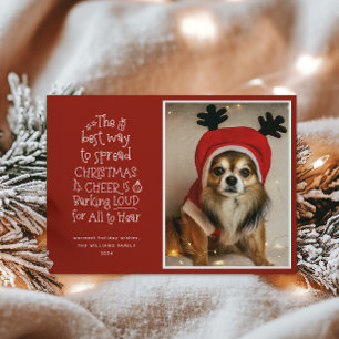 Festiva Navidades Cheque Mascota foto tarjeta de vacacione
