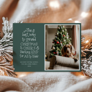 Festiva Navidades Cheque Mascota foto tarjeta de vacacione