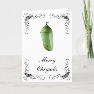Festiva Navidades con tarjeta crisalis de cereza