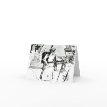 Navidades con tarjeta de blanco inmaculado Santa B