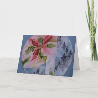 Festiva Navidades con tarjeta de felicitación azul