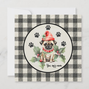 Festiva Navidades con tarjeta de vacaciones plana de Gorra