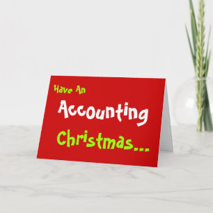 Festiva Navidades contables tarjeta de contabilidad person