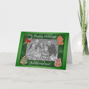 Festiva Navidades Cookies Tarjeta fotográfica Candy Cane H