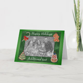 Festiva Navidades Cookies Tarjeta fotográfica Candy Cane H