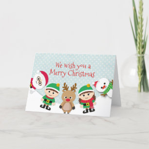 Festiva Navidades Cuelgan la tarjeta de saludo de vacacion