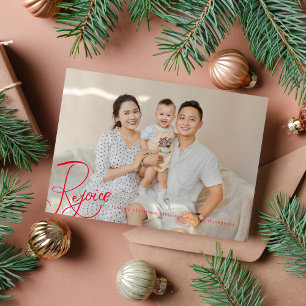 Festiva Navidades de alegría bendiciendo tarjeta de foto f