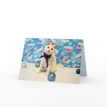 Navidades de Audrey - Tarjeta de vacaciones Cat / 