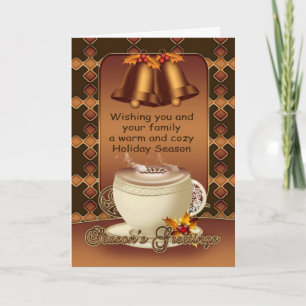 Festiva Navidades De Chocolate Caliente Tarjeta Belles Y H