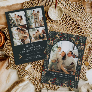 Festiva Navidades de fotografía nórdicos 5 con tarjeta Boh