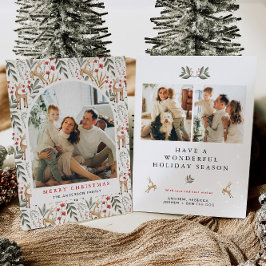 Festiva Navidades de fotografía nórdicos con tarjeta Boho 