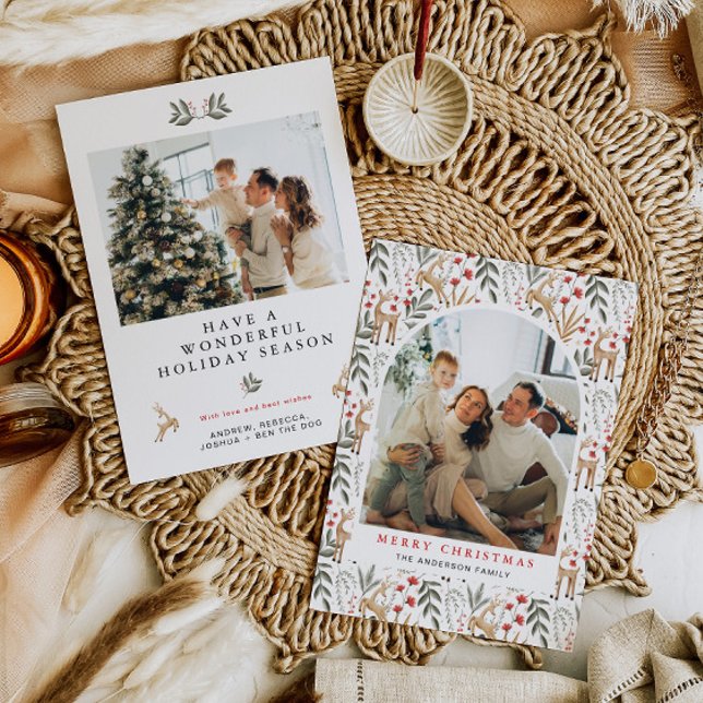 Festiva Navidades de fotografía Scandi 2 con tarjeta Boho  (Subido por el creador)