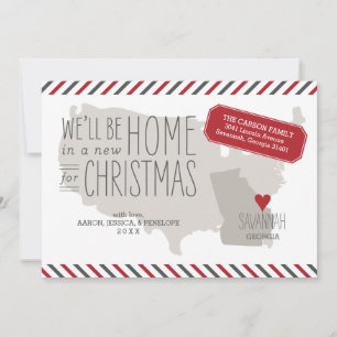 Festiva Navidades de Georgia mueven tarjeta de vacaciones 