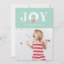 Festiva Navidades de la Alegría Blanca con tarjeta fotográ