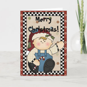 Festiva Navidades de la Prima de País Tarjeta de Saludo al