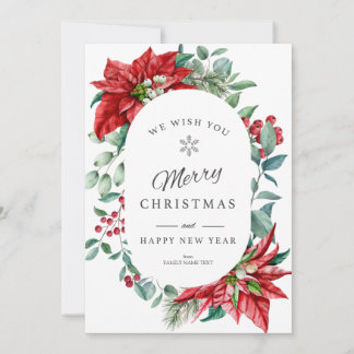 Festiva Navidades de la tarjeta navideña Merry marco de po