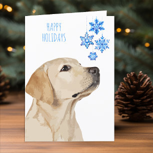 Festiva Navidades de Labrador Tarjeta Labrador Amarillo