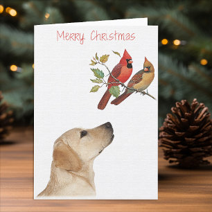 Festiva Navidades de Labrador Tarjeta Labrador Amarillo