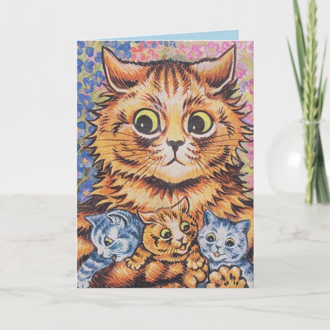 FESTIVA NAVIDADES DE LOUIS WAIN CAT TARJETA DE GREETING PA (Anverso)