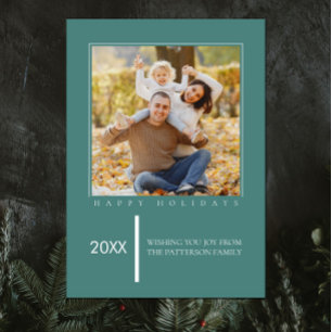 Festiva Navidades de Moda minimalista Tarjeta fotográfic