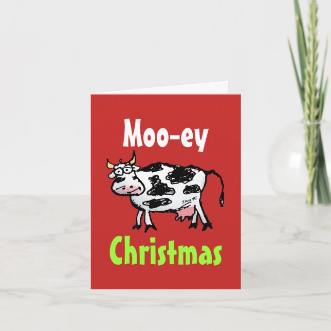 Festiva Navidades de Moo-ey Tarjeta de felicitación divert (Anverso)