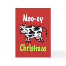 Navidades de Moo-ey Tarjeta de felicitación divert