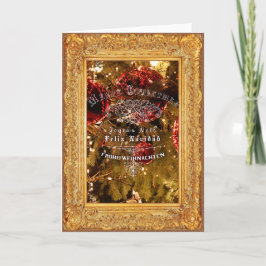 Festiva Navidades de oro de lujo - Tarjeta de felicitación