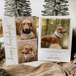 Festiva Navidades de perro Tarjeta fotográfica Tarjeta de 