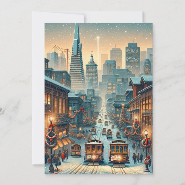 Festiva Navidades de San Francisco Elegancia - tarjeta de  (Anverso)