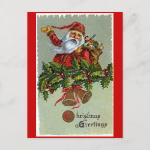 Festiva Navidades de Santa Claus saludan su postal
